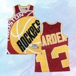 NO 13 James Harden Camiseta Mitchell & Ness Houston Rockets Big Face Rojo
