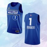 NO 1 Devin Booker Camiseta Phoenix Suns All Star 2021 Azul