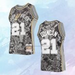 NO 21 Tim Duncan Camiseta San Antonio Spurs Special Year Of The Tiger Negro