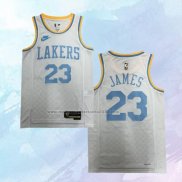NO 23 LeBron James Camiseta Los Angeles Lakers Classic Blanco 2022-23