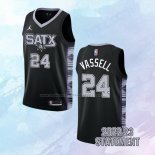 NO 24 Devin Vassell Camiseta San Antonio Spurs Statement Negro 2022-23