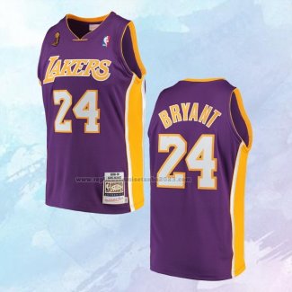 NO 24 Kobe Bryant Camiseta Mitchell & Ness Los Angeles Lakers Violeta 2008-09