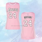 NO 24 Kobe Bryant Camiseta Mujer Los Angeles Lakers Rosa