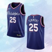 NO 25 Ben Simmons Camiseta Philadelphia 76ers Ciudad Azul 2019-20