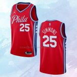 NO 25 Ben Simmons Camiseta Philadelphia 76ers Statement Rojo 2020-21