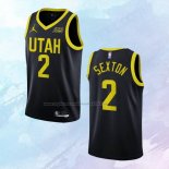 NO 2 Collin Sexton Camiseta Utah Jazz Statement Negro 2022-23