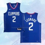 NO 2 Kawhi Leonard Camiseta Los Angeles Clippers Icon Autentico Azul 2020-21