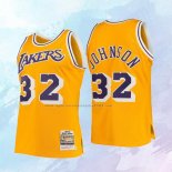 NO 32 Magic Johnson Camiseta Mitchell & Ness Nino Los Angeles Lakers Amarillo 1984-85