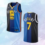NO 35 7 Kevin Durant Camiseta Nets Warriors Thunder Split Azul Negro
