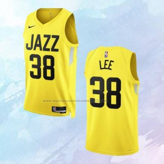 NO 38 Saben Lee Camiseta Utah Jazz Icon Amarillo 2022-23