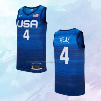 NO 4 Bradley Beal Camiseta USA Azul 2021