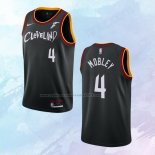 NO 4 Evan Mobley Camiseta Cleveland Cavaliers Ciudad Negro 2020-21