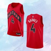 NO 4 Scottie Barnes Camiseta Toronto Raptors Icon Rojo 2022-23