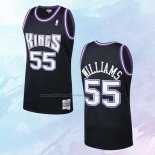 NO 55 Jason Williams Camiseta Mitchell & Ness Sacramento Kings Negro 2001-02