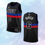 NO 6 Hamidou Diallo Camiseta Detroit Pistons Statement Negro 2022-23