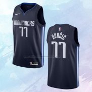 NO 77 Luka Doncic Camiseta Dallas Mavericks Statement Azul 2019-20