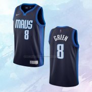 NO 8 Josh Green Camiseta Dallas Mavericks Earned Azul 2020-21