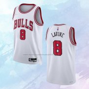 NO 8 Zach Lavine Camiseta Chicago Bulls Association Blanco 2021