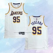 NO 95 Juan Toscano-Anderson Camiseta Los Angeles Lakers Association Blanco 2021-22