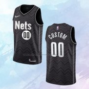 Camiseta Brooklyn Nets Personalizada Earned Negro 2020-21