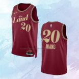 Camiseta Cleveland Cavaliers Georges Niang NO 20 Ciudad 2023-24 Rojo