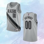 NO 00 Carmelo Anthony Camiseta Portland Trail Blazers Earned Gris 2020-21