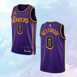 NO 0 Russell Westbrook Camiseta Los Angeles Lakers Statement Violeta 2022-23