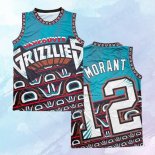 NO 12 Ja Morant Camiseta Mitchell & Ness Memphis Grizzlies Big Face Verde