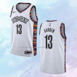 NO 13 James Harden Camiseta Brooklyn Nets Ciudad Blanco 2020