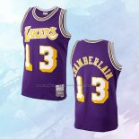 NO 13 Wilt Chamberlain Camiseta Mitchell & Ness Los Angeles Lakers Violeta 1971-72