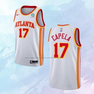 NO 17 Clint Capela Camiseta Atlanta Hawks Association Blanco 2020-21