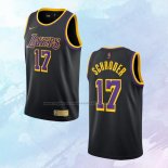 NO 17 Dennis Schroder Camiseta Los Angeles Lakers Earned Negro 2020-21