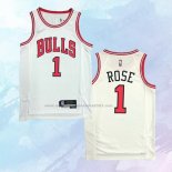 NO 1 Derrick Rose Camiseta Chicago Bulls Association Blanco 2021
