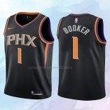 NO 1 Devin Booker Camiseta Nino Phoenix Suns Statement Negro 2017-18
