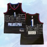 NO 1 James Harden Camiseta Philadelphia 76ers Ciudad Negro 2020-21