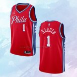 NO 1 James Harden Camiseta Philadelphia 76ers Statement Rojo 2020-21