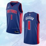 NO 1 Reggie Jackson Camiseta Detroit Pistons Icon Azul