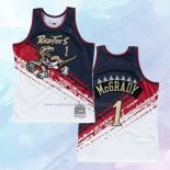NO 1 Tracy McGrady Camiseta Mitchell & Ness Toronto Raptors Negro Rojo