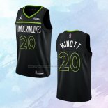 NO 20 Josh Minott Camiseta Minnesota Timberwolves Statement Negro 2022-23