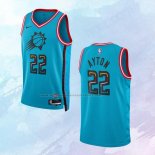 NO 22 Deandre Ayton Camiseta Phoenix Suns Ciudad Azul 2022-23