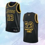 NO 23 Lebron James Camiseta Los Angeles Lakers Ciudad Negro 2020-21