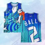 NO 2 LaMelo Ball Camiseta Mitchell & Ness Charlotte Hornets Big Face Verde
