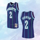 NO 2 Larry Johnson Camiseta Mitchell & Ness Charlotte Hornets Violeta 1994-95