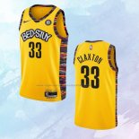 NO 33 Nicolas Claxton Camiseta Brooklyn Nets Ciudad Amarillo 2020-21