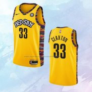 NO 33 Nicolas Claxton Camiseta Brooklyn Nets Ciudad Amarillo 2020-21