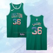 NO 36 Marcus Smart Camiseta Boston Celtics Bandera Edition 75th Verde