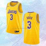 NO 3 Anthony Davis Camiseta Los Angeles Lakers Icon Amarillo 2020-21