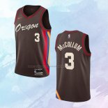 NO 3 CJ McCollum Camiseta Portland Trail Blazers Ciudad Marron 2020-21