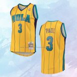 NO 3 Chris Paul Camiseta Mitchell & Ness Charlotte Hornets Amarillo 2010-11