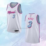 NO 3 Dwyane Wade Camiseta Miami Heat Ciudad Blanco 2017-18
